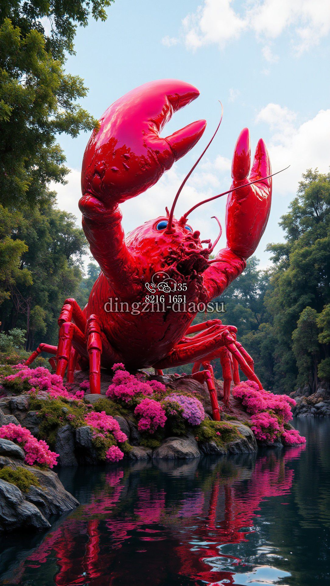 龍蝦不銹鋼雕塑
