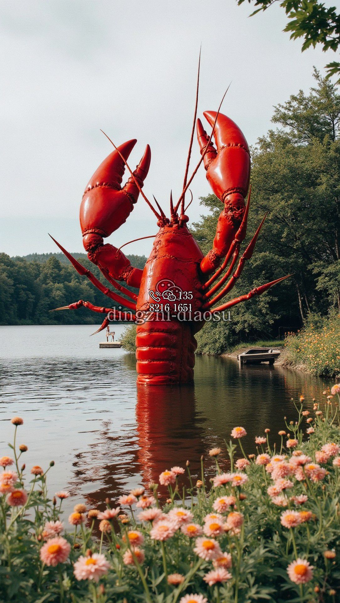 龍蝦不銹鋼雕塑